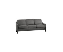  68" Gray Linen and Black Sofa