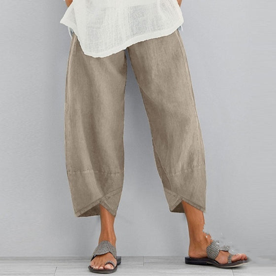 Cotton Wide-leg Casual Pants for Women