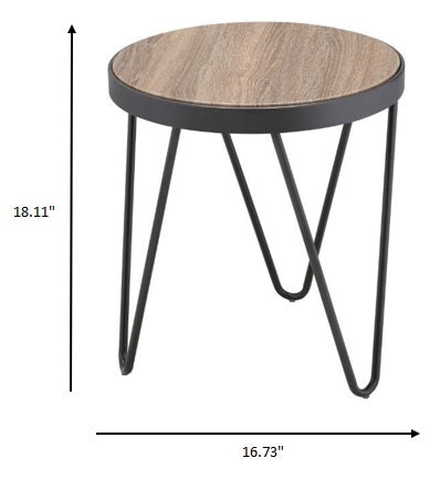 Solid Wood Round End Table