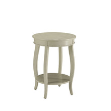  White Solid Wood Round End Table with Shelf -24" | Available in 3 Colors