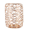 Metal Wire Candle Holder Set of 3 in Gold Finish