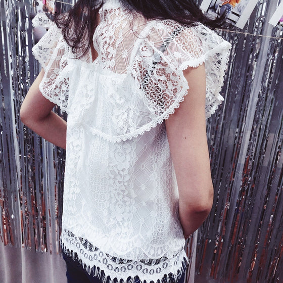 Vintage Style Laced Top