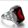 Vintage Style Red Zircon Ring