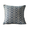 Cotton Geometric Pattern Throw Pillows with Beige Piping in 20" x 20"