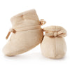 Striped Baby Shoe Booties in Natural Tones