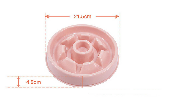 Pastel Colored Plastic Choke Prevention Pet Food Bowl