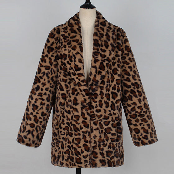 Artificial Faux Fur Women Winter Coat