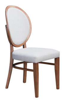  Regents Dining Chair in Walnut & Light Gray