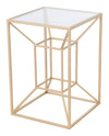 Canyon Side Table in Gold