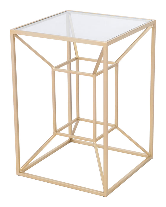 Canyon Side Table in Gold