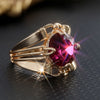 Glass Ruby Vintage Ring