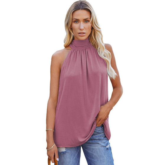 High Collar Sleeveless Top for Women | Available in Other Colors