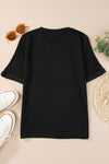 Black Ribbed T-shirt | Available in 3 Colors