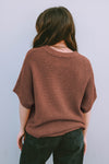 Coffee Batwing Sleeve Sweater | Available in Beige