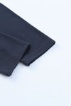 Dark Blue Casual Long Sleeve Snap Button Henley Top | Available in 2 Colors