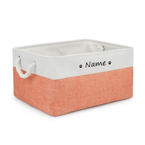 Personalized Dog Toy Basket Free Print Pet Storage Box Cat