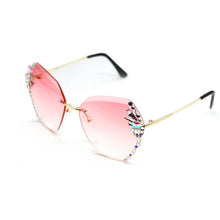  Women's Rhinestone Frameless Sunglasses