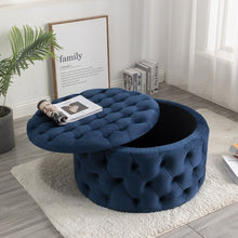  Tufted Velvet Storage Ottoman