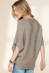 Coffee Batwing Sleeve Sweater | Available in Beige