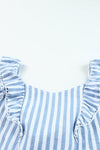 Blue Striped Sleeveless Shirt