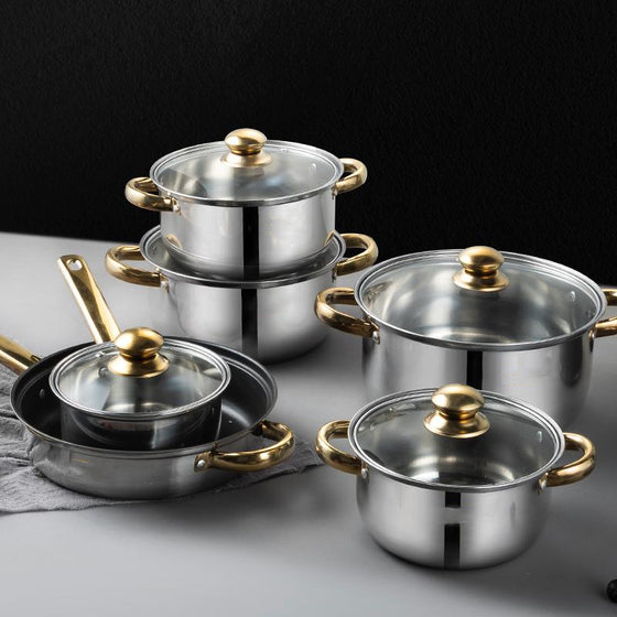 Stainless Steel Cooking Pot Set