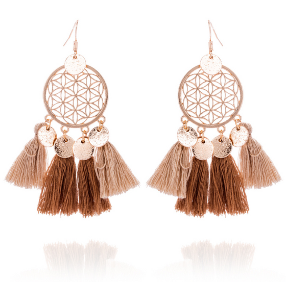 Tassel Dreamcatcher Sequin Earrings