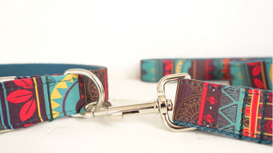 Bohemian Style Dog Collar and Leash Set | Available in Several Sizes