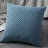 Velvet Throw Pillow Cover with Quilted and Nordic Chevron Design