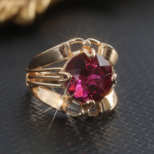  Glass Ruby Vintage Ring