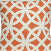 20" X 7" X 20" Transitional Orange Pillow Cover with Poly Insert