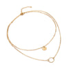 Simple Multi-layered Chain Necklace For Women in Gold Finish