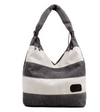 Striped Canvas Tote Bag