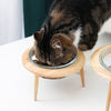 Minimalistic Wooden Food Station for Cats and Dogs