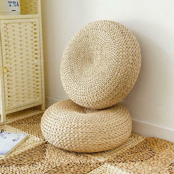 Straw Ottoman