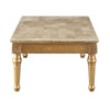 32" X 57" X 20" Marble Antique Gold Wood Coffee Table