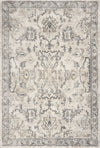 8'X10' Ivory Machine Woven Distressed Floral Traditional Indoor Area Rug