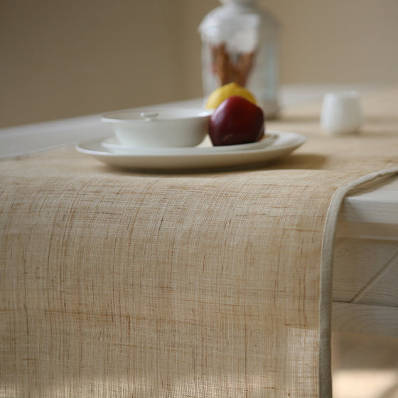 Rustic Handmade Linen Table Runner