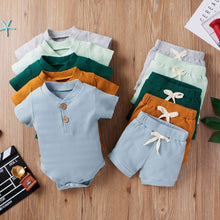  Baby Ribbed One-piece with Matching Shorts