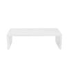 47.25" X 23.63" X 13.98" High Gloss White Lacquered Mdf Rectangle Coffee Table