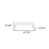 47.25" X 23.63" X 13.98" High Gloss White Lacquered Mdf Rectangle Coffee Table