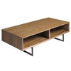 47" Black and Walnut Manufactured Wood Rectangular Coffee Table Buyer Reviews