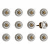 1.5" Black and White Vintage Style Knobs -12 Pack