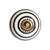 1.5" Black and White Vintage Style Knobs -12 Pack