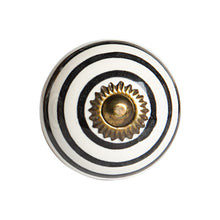  1.5" Black and White Vintage Style Knobs -12 Pack