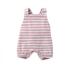 Striped Baby Romper with Crisscross Back Straps