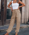 Loose-fit Lantern Linen Pants