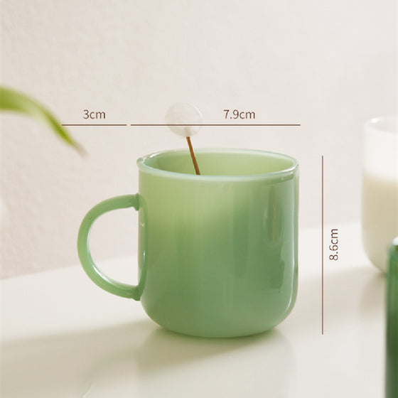 Heat-resistant Glass Coffee Cup Available in Jade