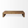 32" Natural Solid Wood Rectangular Coffee Table