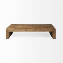  32" Natural Solid Wood Rectangular Coffee Table