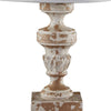 14" White Table Lamp with White Bell Shade